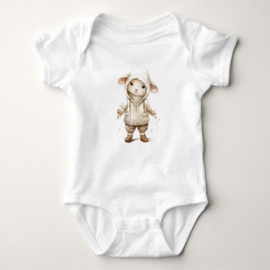 Body Agneau à mouton mignon bébé en Sweatshrit surdimen (Devant)