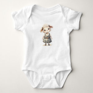 Body Agneau en mouton doux pour bébé en robe lisse