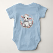 Body Agneau mignon avec la couronne florale (Dos)