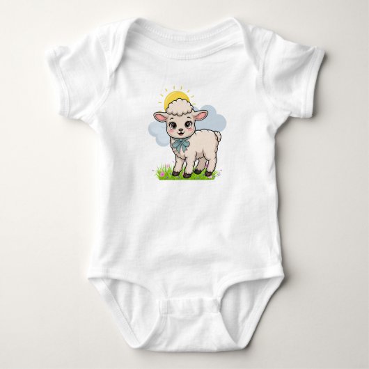 Body Agneau printanier adorable (Devant)