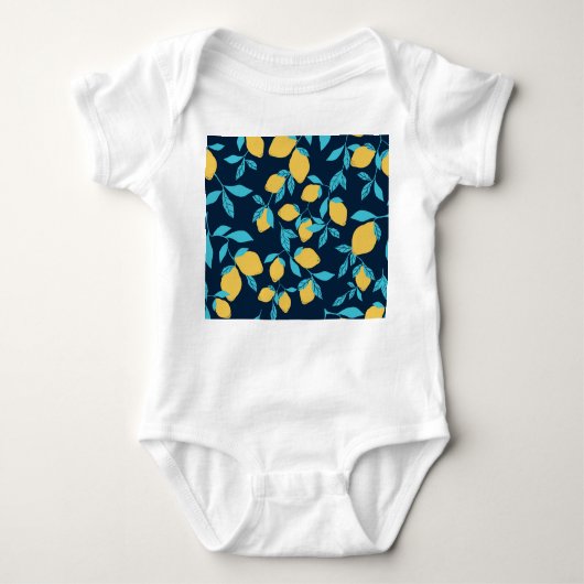 Body Agrumes simples : citrons sur le bleu. (Devant)