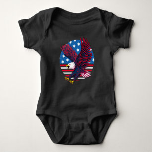 Body Aigle volant et drapeau américain