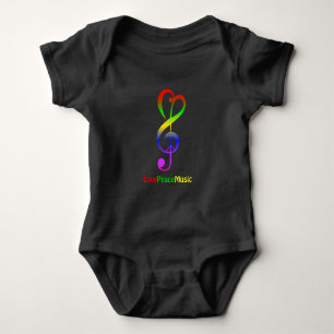 Body Aimez la chemise de bébé de noir de clef triple