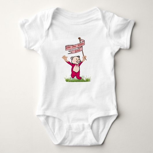 Body Aimez-vous maman Bear Baby Bodysuit (Devant)