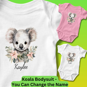 Body Ajouter Baby Name, Baby Koala avec fleurs