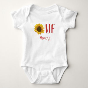 Body Ajouter le nom Un tournesol premier anniversaire