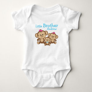 Body Ajouter un nom Singes Customisés Petit Frère