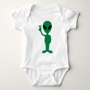 Body Alien de Peace Little Green Man Silhouette