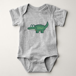 Body Alligator de dessin animé vert personnalisé