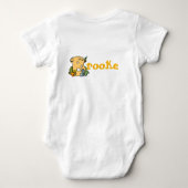 Body Alphabet Dino pour bébé avec nom Commençant par B (Dos)