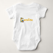 Body Alphabet Dino pour bébés avec nom Commencer par C (Dos)