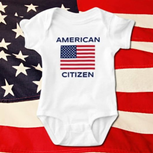 Body American Citizen Bold USA Flag Baby Bodysuit