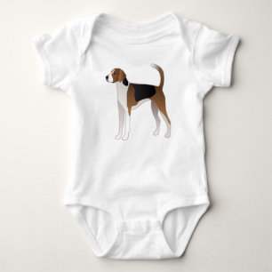 Body American Foxhound - Illustration de la race de chi