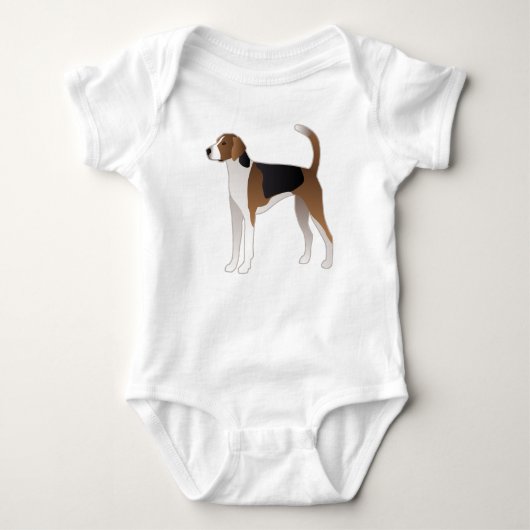 Body American Foxhound - Illustration de la race de chi (Devant)