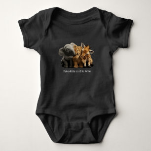 Body Amis Improbables Éléphant, Lion & Amitié de Girafe