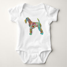 Amour d'Airedale Terrier (aquarelle)