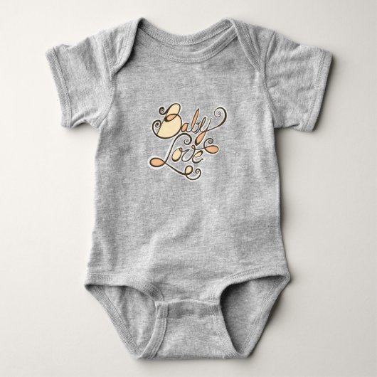 Body Amour de bébé orange pêche (Devant)