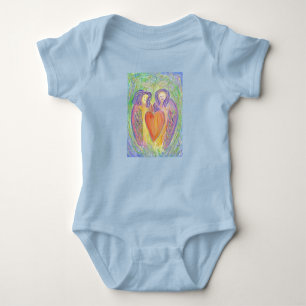 Body Amour Guardian Angels Coeur Art Baby Bodysuit