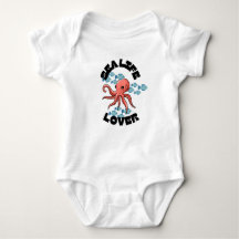 amoureux de la mer poulpe Baby Jersey Bodysuit