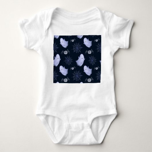 Body Amusant Motif d'Halloween Spider Fantôme. (Devant)