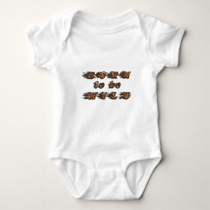 Body Amusant Né pour être Wild Fox Fur Faune Typographi