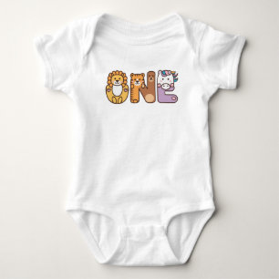 Body Animal sauvage Un 1er anniversaire Baby T-shirt