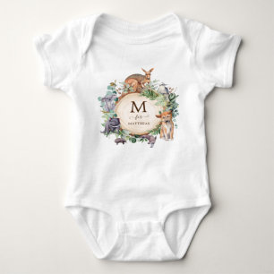 Body Animaux australiens Native Green Boy Monogram