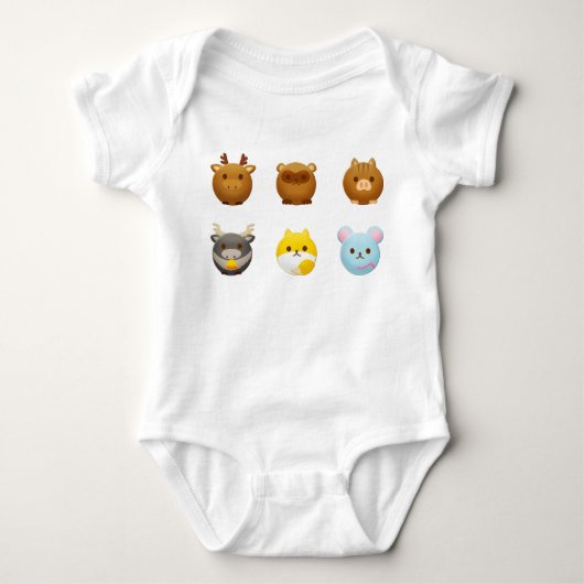 Body Animaux ronds de Kawaii (Devant)