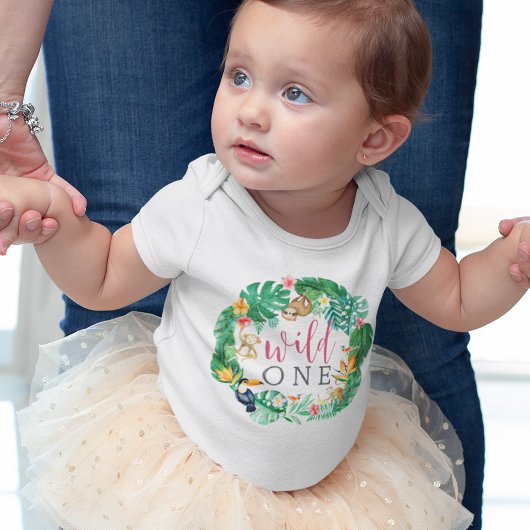 Body Animaux tropicaux de la jungle florale Premier ann