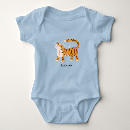 Body Année du Bodysuit Bébé Bleu Tigre (Devant)