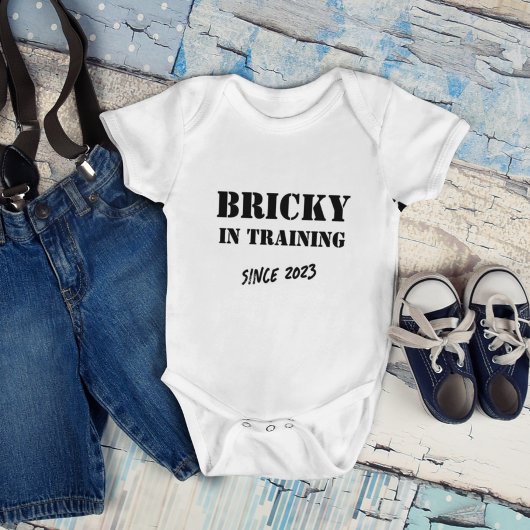 Body Année personnalisée "Bricky in Training" Funny Bri