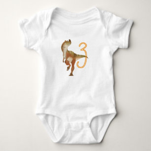 Body Anniversaire 3 ans de dinosaure
