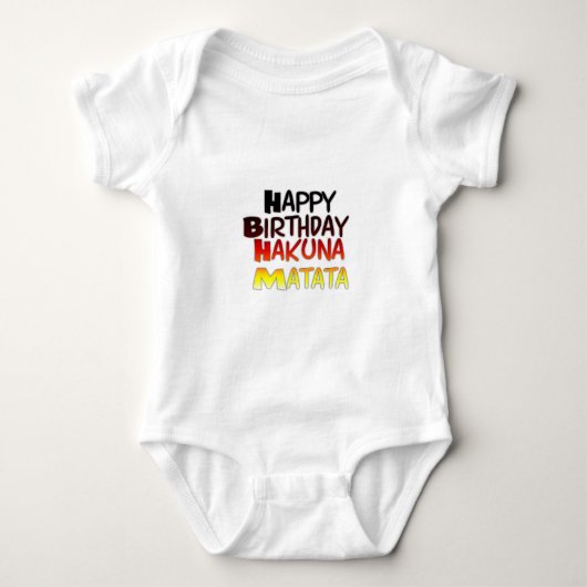 Body Anniversaire allemand Hakuna Matata Art Imprimer (Devant)