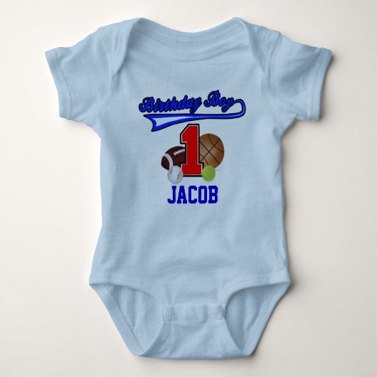 Body Anniversaire Boy Sports Premier Anniversaire (Devant)
