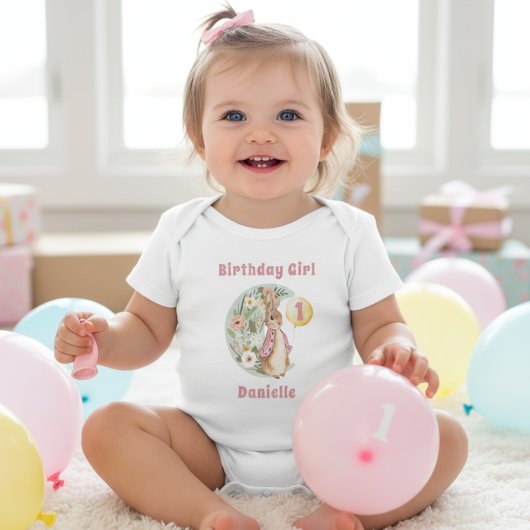 Body Anniversaire classique de Pierre Lapin