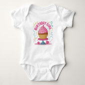 Body Anniversaire Fille Cupcake Rose (Devant)
