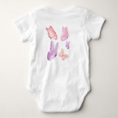 Body Anniversaire Papillon Rose Violet  (Dos)