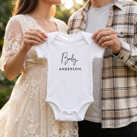 Body Annonce de grossesse avec un nom de bébé minimalis