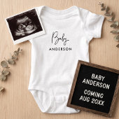 Body Annonce de grossesse avec un nom de bébé minimalis