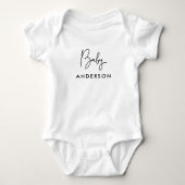 Body Annonce de grossesse avec un nom de bébé minimalis (Devant)