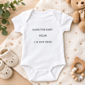 Body Annonce de nom de bébé personnalisée Bonjour, je s