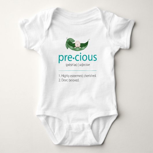 Body Aqua "Precious" Pea-in-a-Pod Baby Tee (Devant)