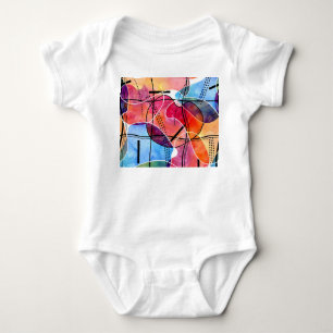 Body Aquarelle Abstraite Motif noir blanc