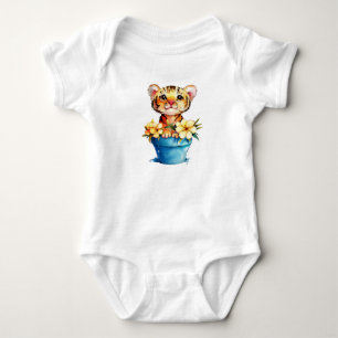 Body Aquarelle adorable Tigre C'est un garçon
