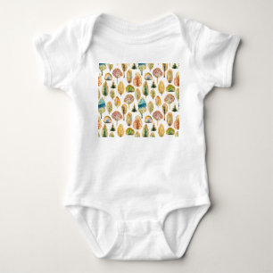 Body Aquarelle automne arbres, motif sans soudure.