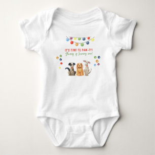 Body Aquarelle Chien premier anniversaire Paw ty