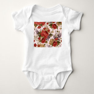 Body Aquarelle Chrysanthemum Roses : Floral sans fil