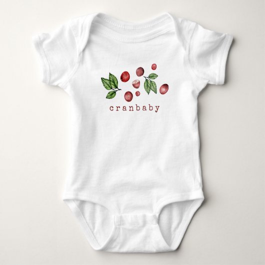 Body Aquarelle Cranberry Baby Bodysuit (Devant)