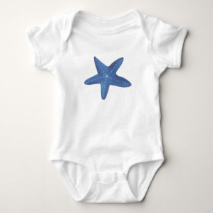 Body Aquarelle de bleu marine d'étoiles de mer nautiqu
