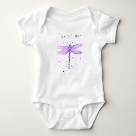 Body Aquarelle de libellule violette girly mignonne (Devant)